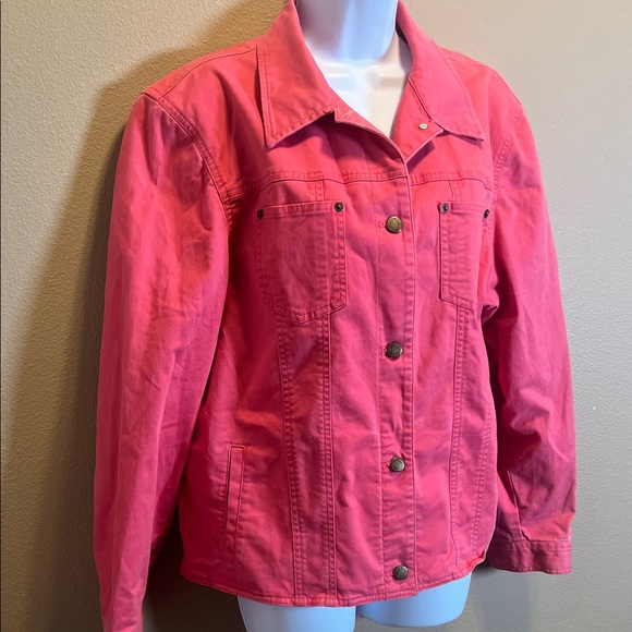 Jones New York Women’s Vibrant Pink Jacket Size XL - Picture 2 of 15